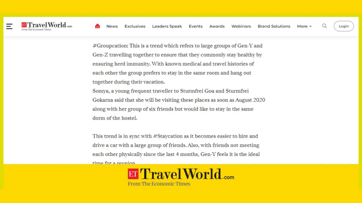Emerging trends in millennial travel